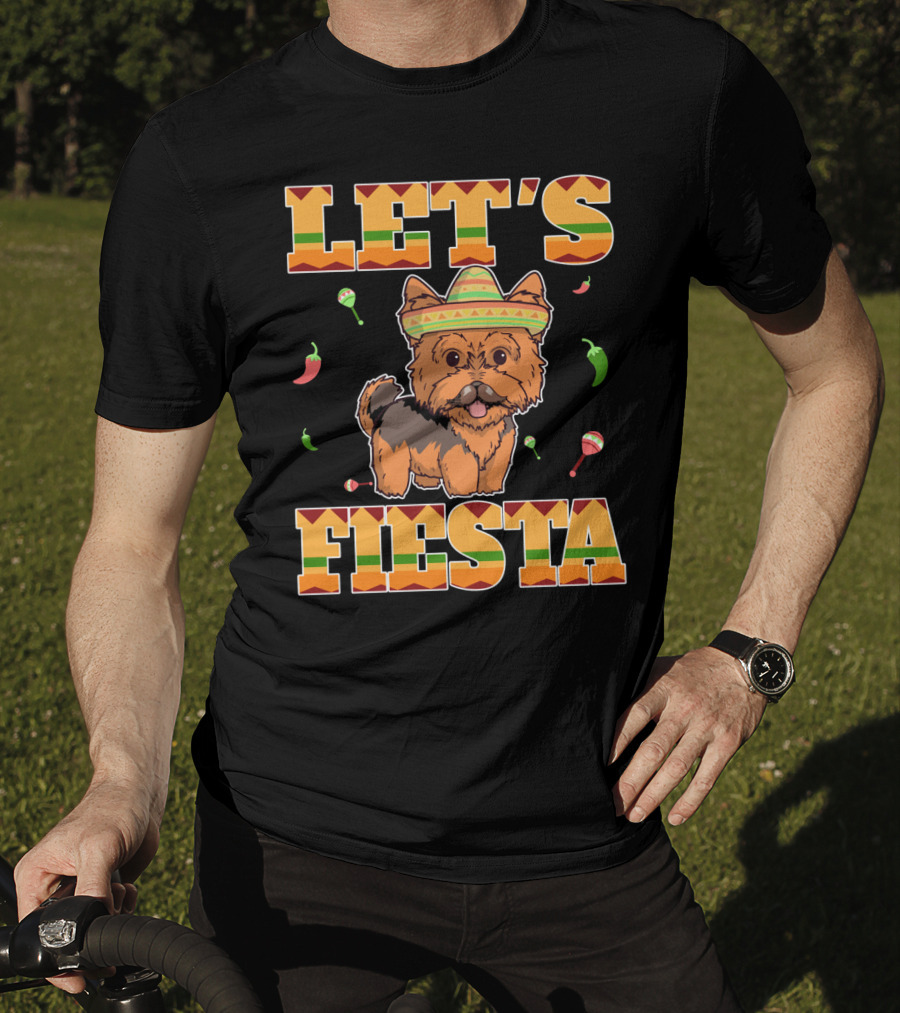 Let's Fiesta Yorkie Dog Cinco De Mayo T-Shirt