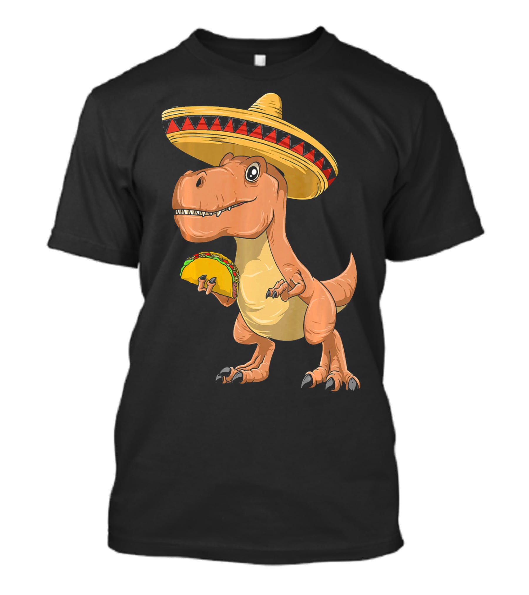 Dinosaur Taco Mexican Sombrero Dinosaur T-Shirt
