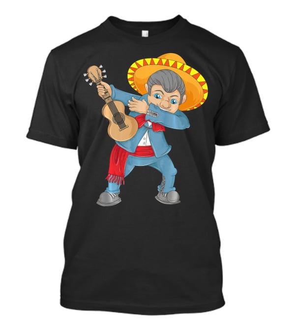Mariachi Guitar Dabbing Cinco De Mayo T-Shirt