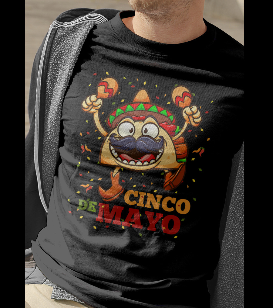 Cinco De Mayo Funny Taco Lover Celebrating Mexican Fiesta T-Shirt