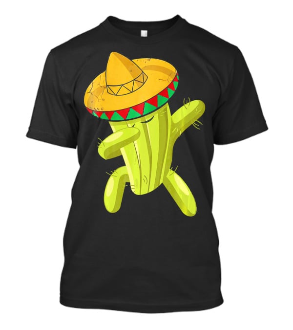 Dancing Cactus With Sombrero Funny Cinco De Mayo For Son T-Shirt