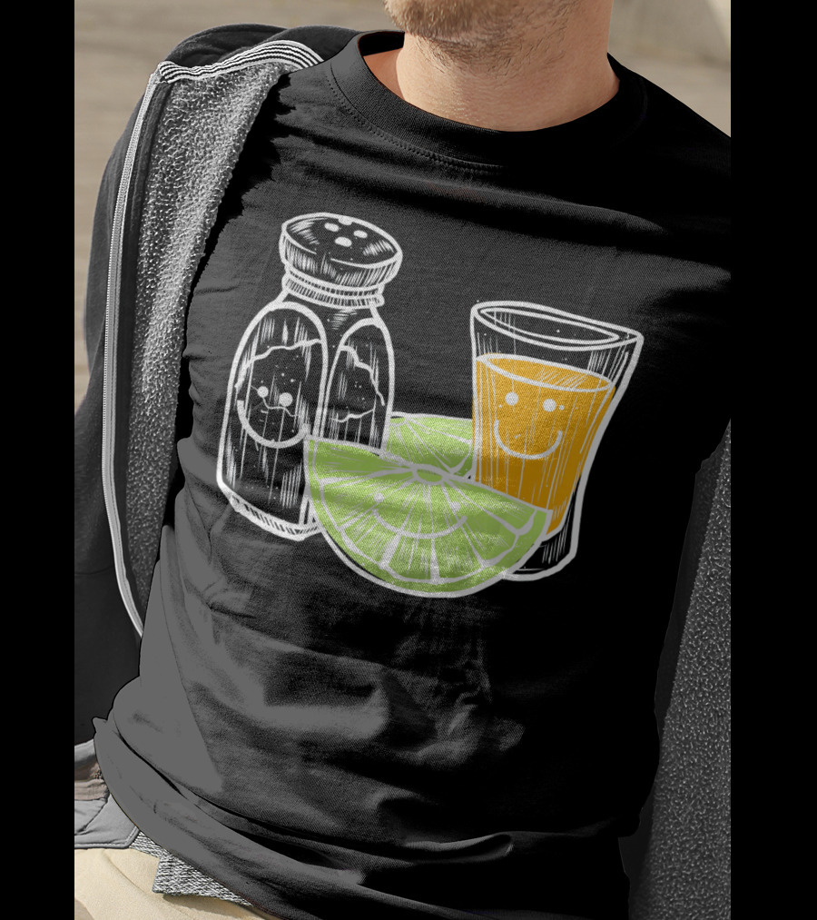Cinco De Mayo Tequila Lime Salt Smiley Faces T-Shirt