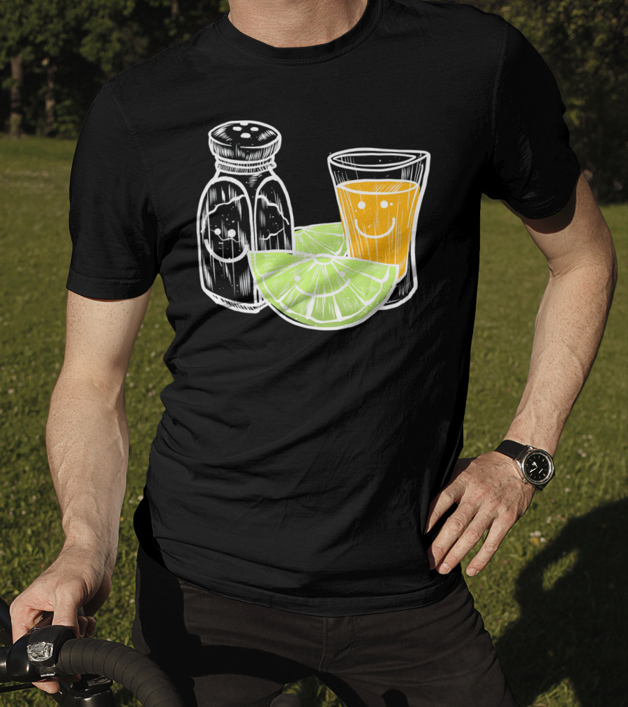 Cinco De Mayo Tequila Lime Salt Smiley Faces T-Shirt