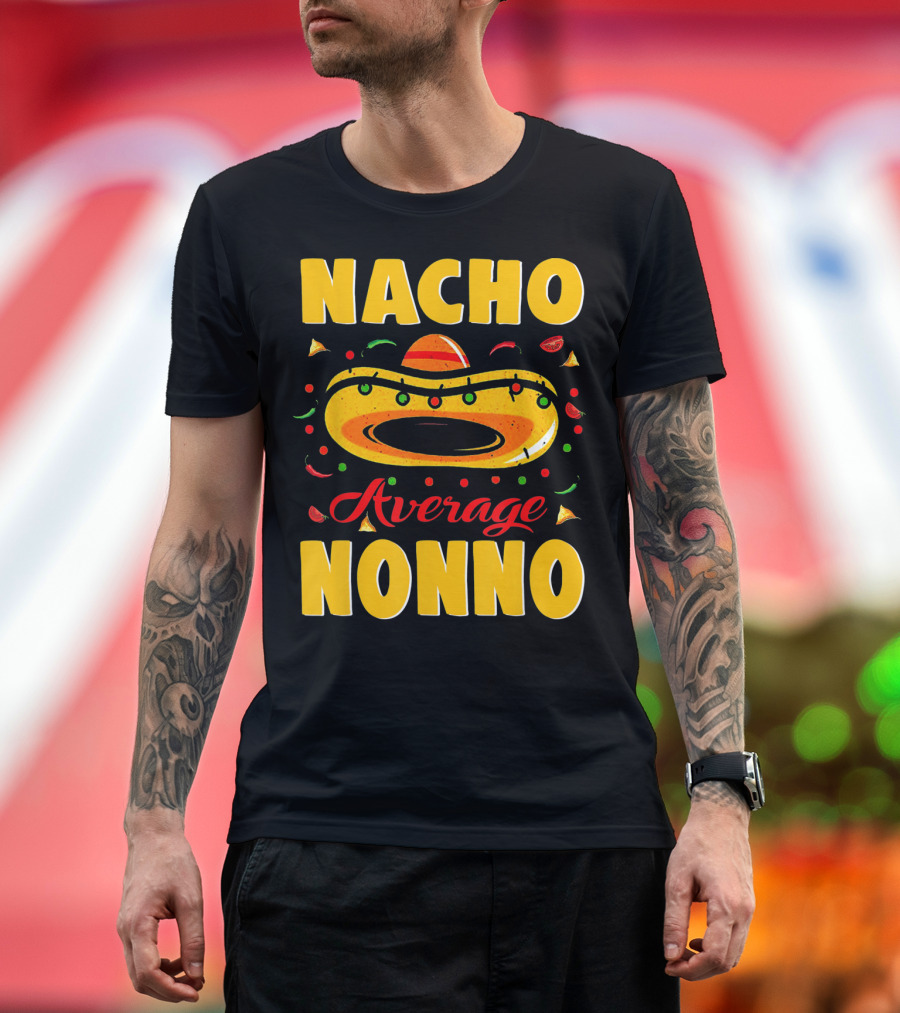 Nacho Average Nonno Festive Sombrero Fiesta Elements T-Shirt