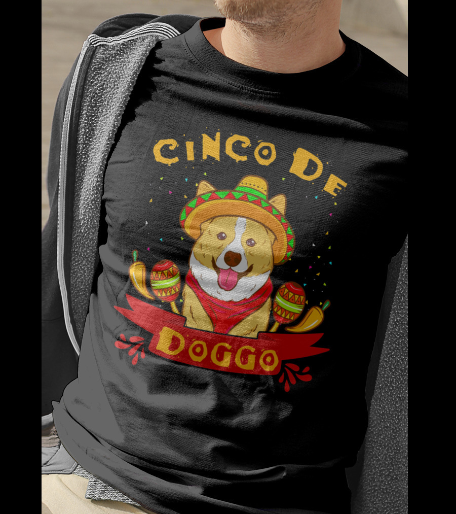 Cinco De Doggo Cinco De Mayo Sombrero Fiesta Corgi T-Shirt