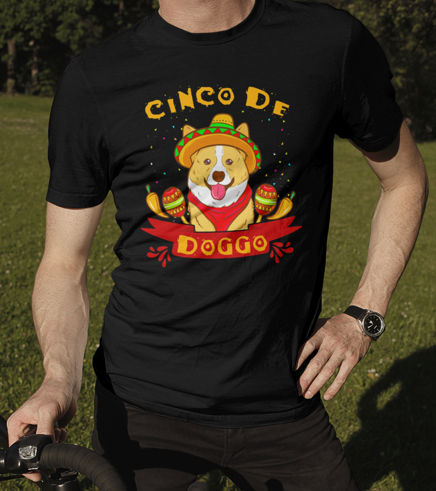 Cinco De Doggo Cinco De Mayo Sombrero Fiesta Corgi T-Shirt