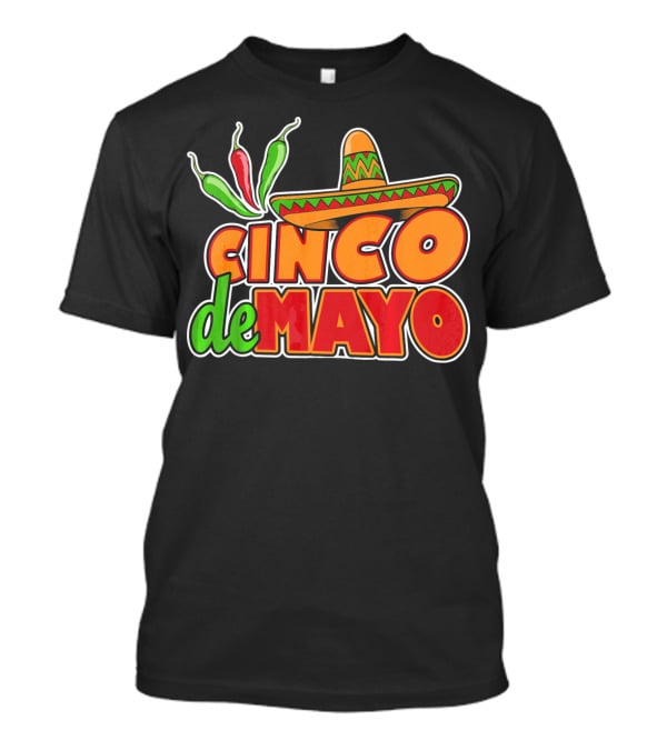 Cinco De Mayo Sombrero And Chilis T-Shirt