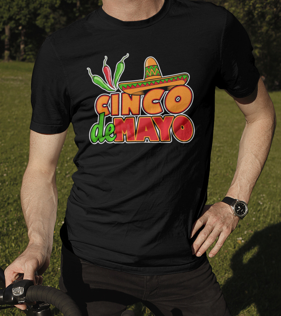 Cinco De Mayo Sombrero And Chilis T-Shirt