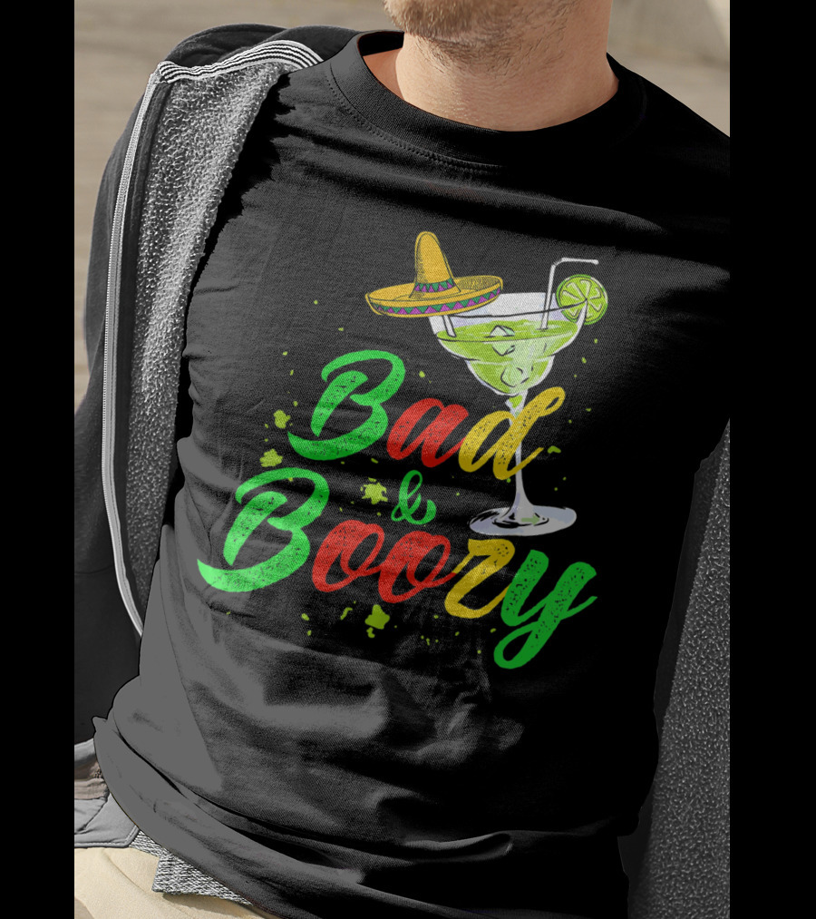 Cinco De Mayo Bad And Boozy Sombrero Margarita Lime Drink T-Shirt