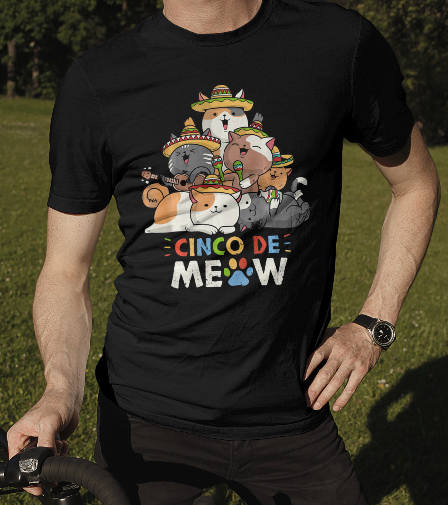 Cinco De Meow Cat Mariachi Lovers Fiesta T-Shirt
