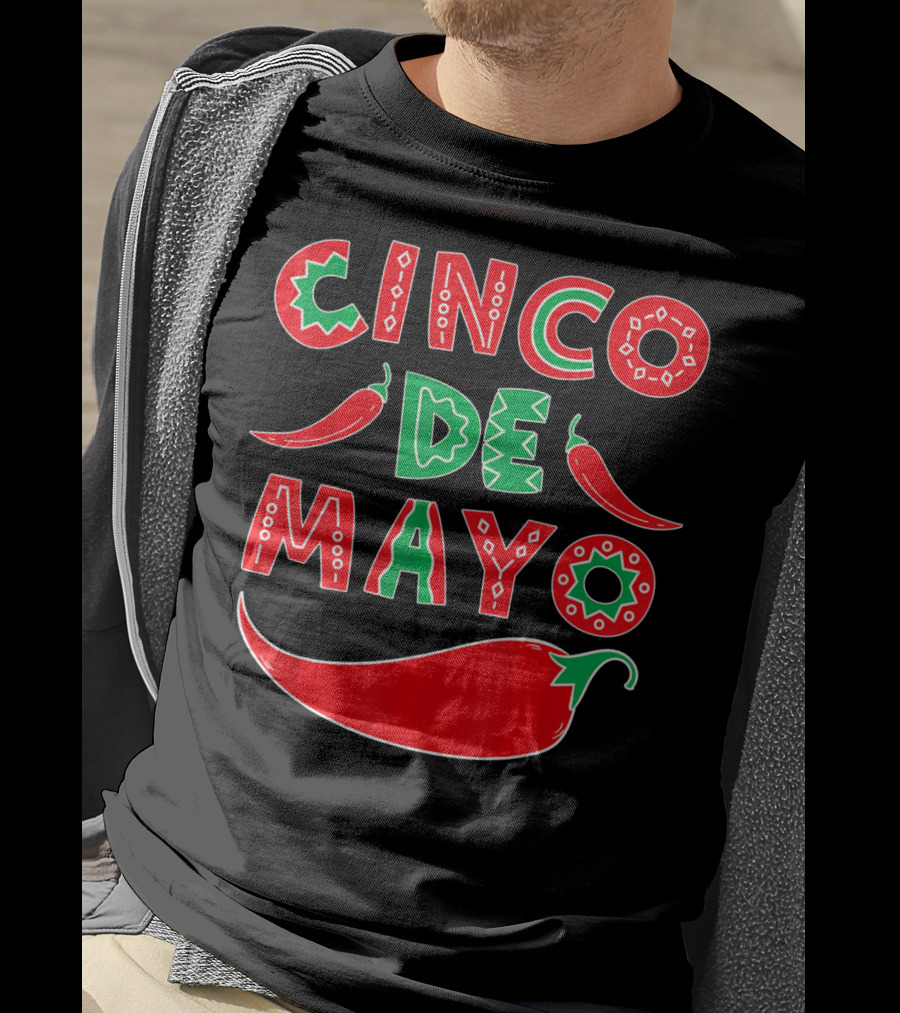 Cinco De Mayo Red And Green Peppers T-Shirt