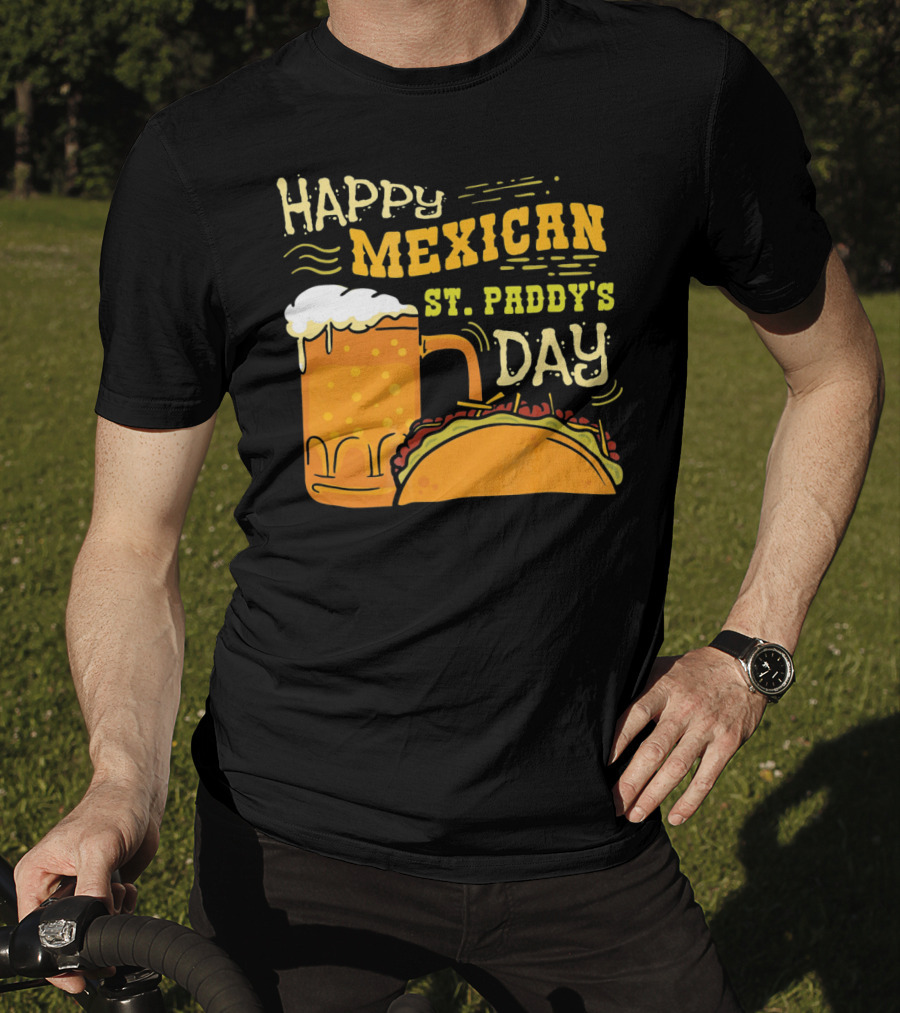 Happy Mexican St. Paddy's Day Beer Mug With Taco T-Shirt