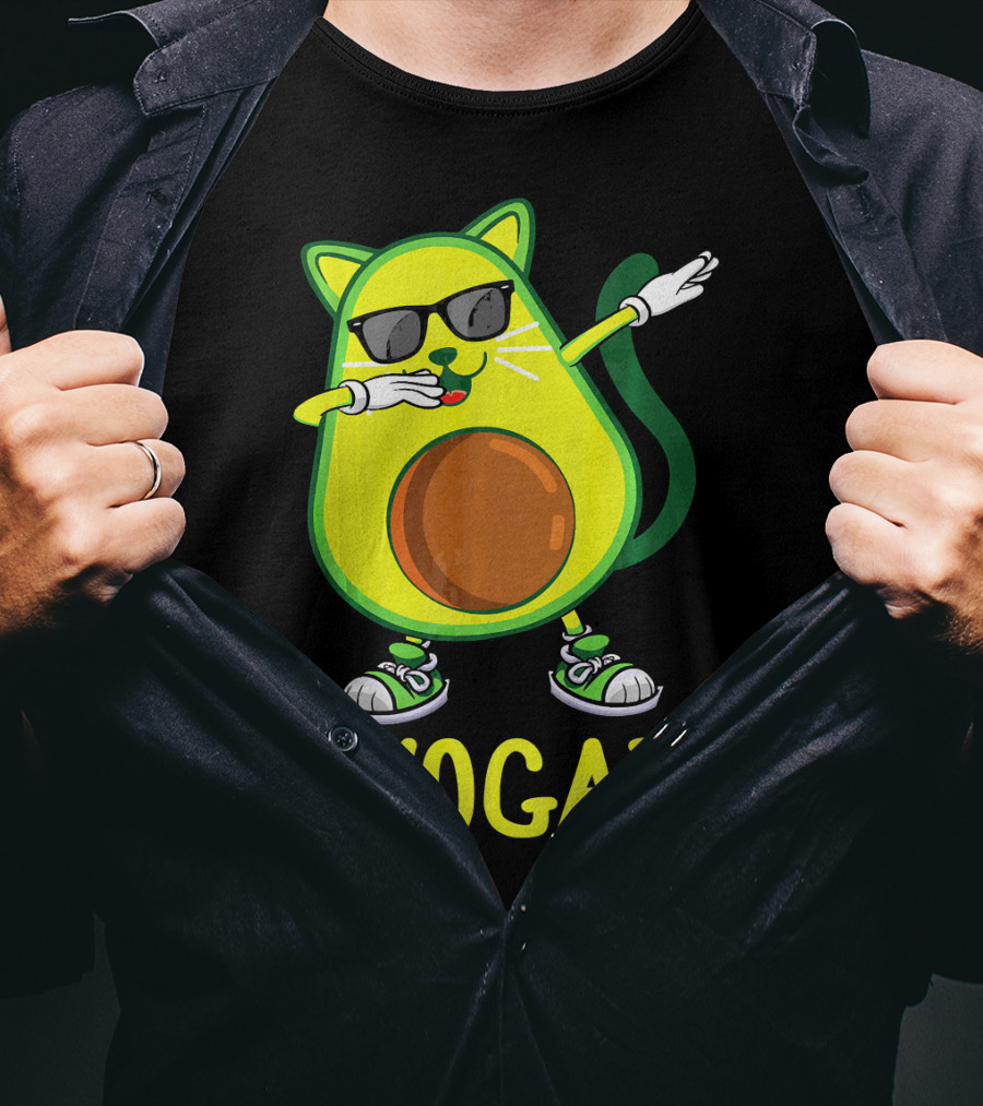 Funny Avogato Cat Dabbing Cinco De Kittens T-Shirt
