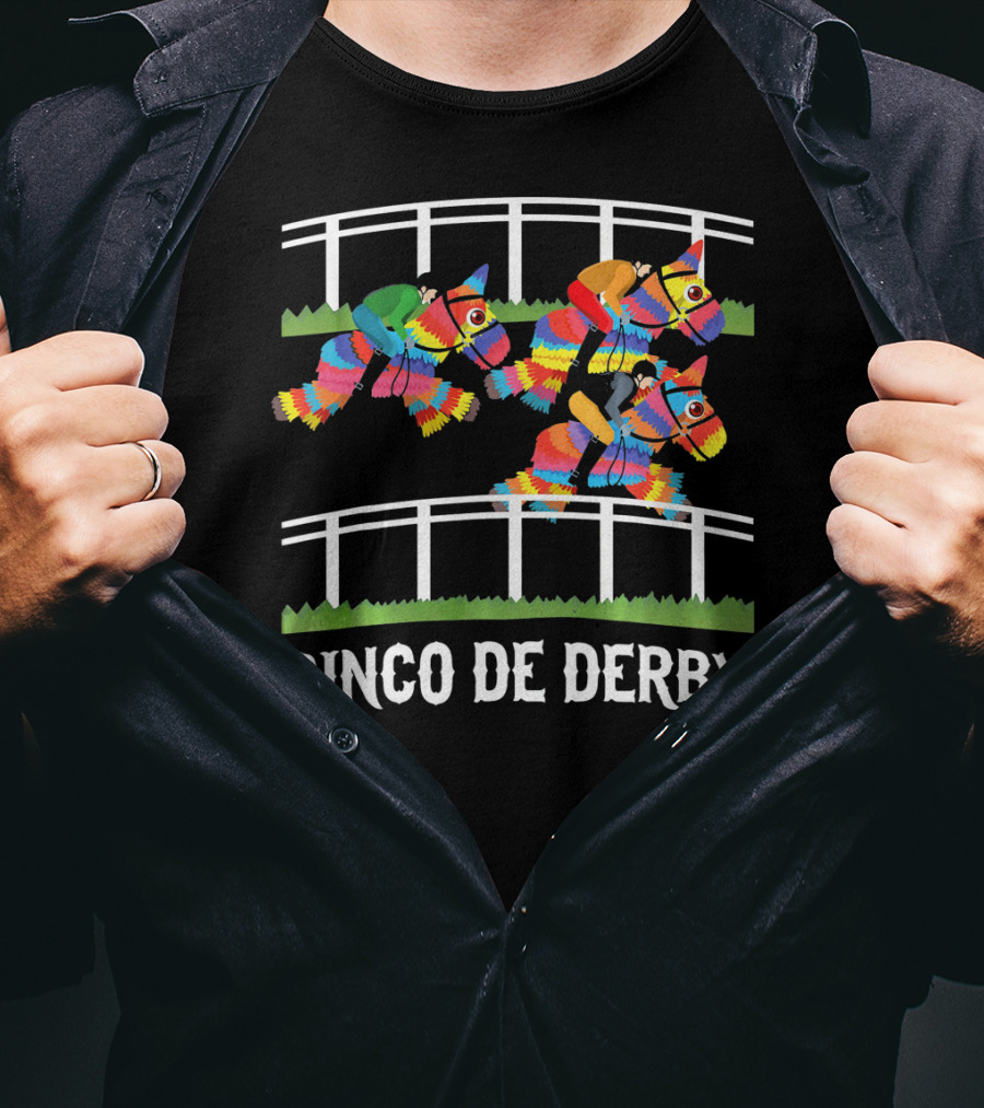 Cinco De Derby Pinata Horse Racing Fiesta T-Shirt