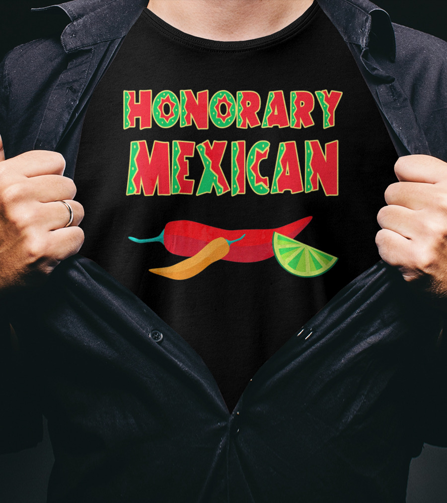 Honorary Mexican Chiles With Lime Slice Cinco De Mayo T-Shirt