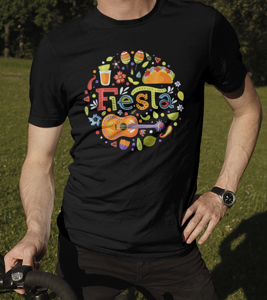 Fiesta Cinco De Mayo Mexican Party Guita T-Shirt