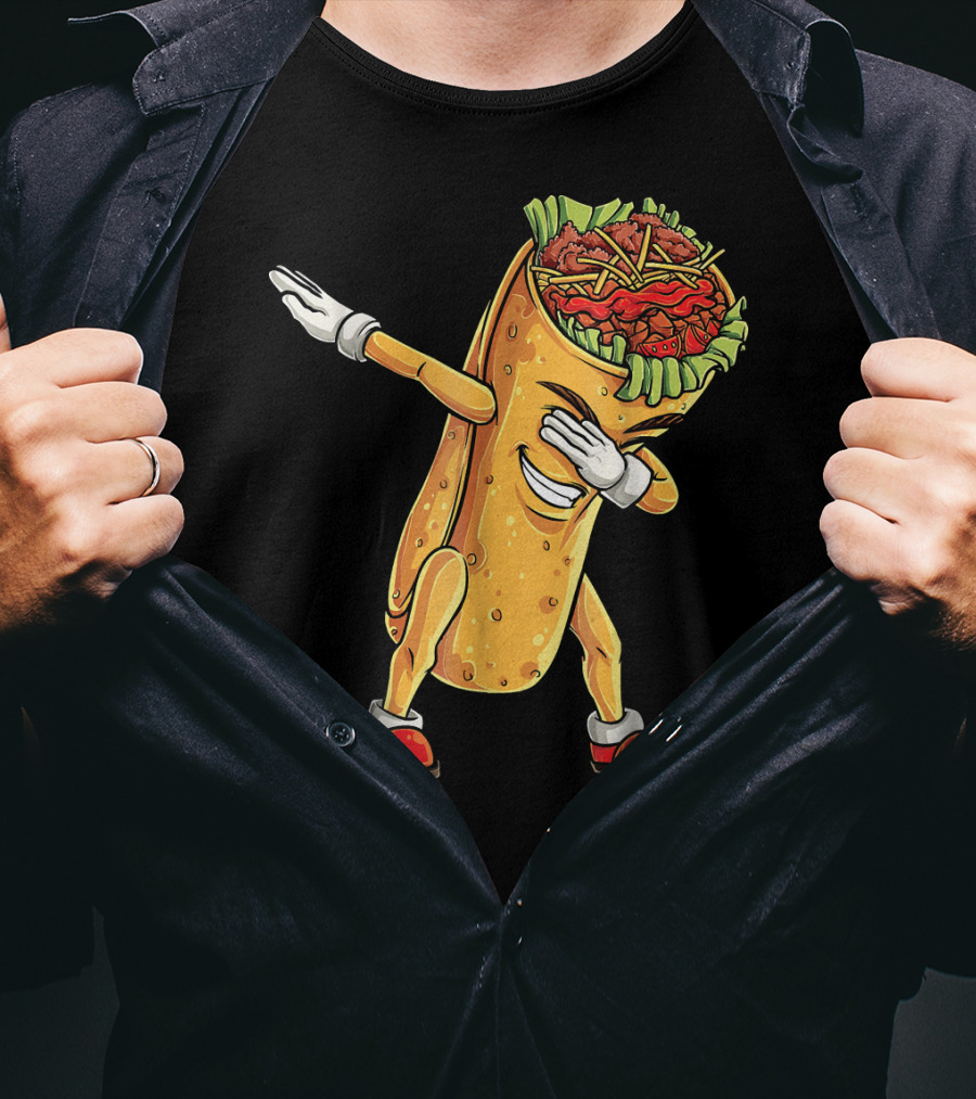 Cinco De Mayo Dabbing Burrito Character Fun T-Shirt