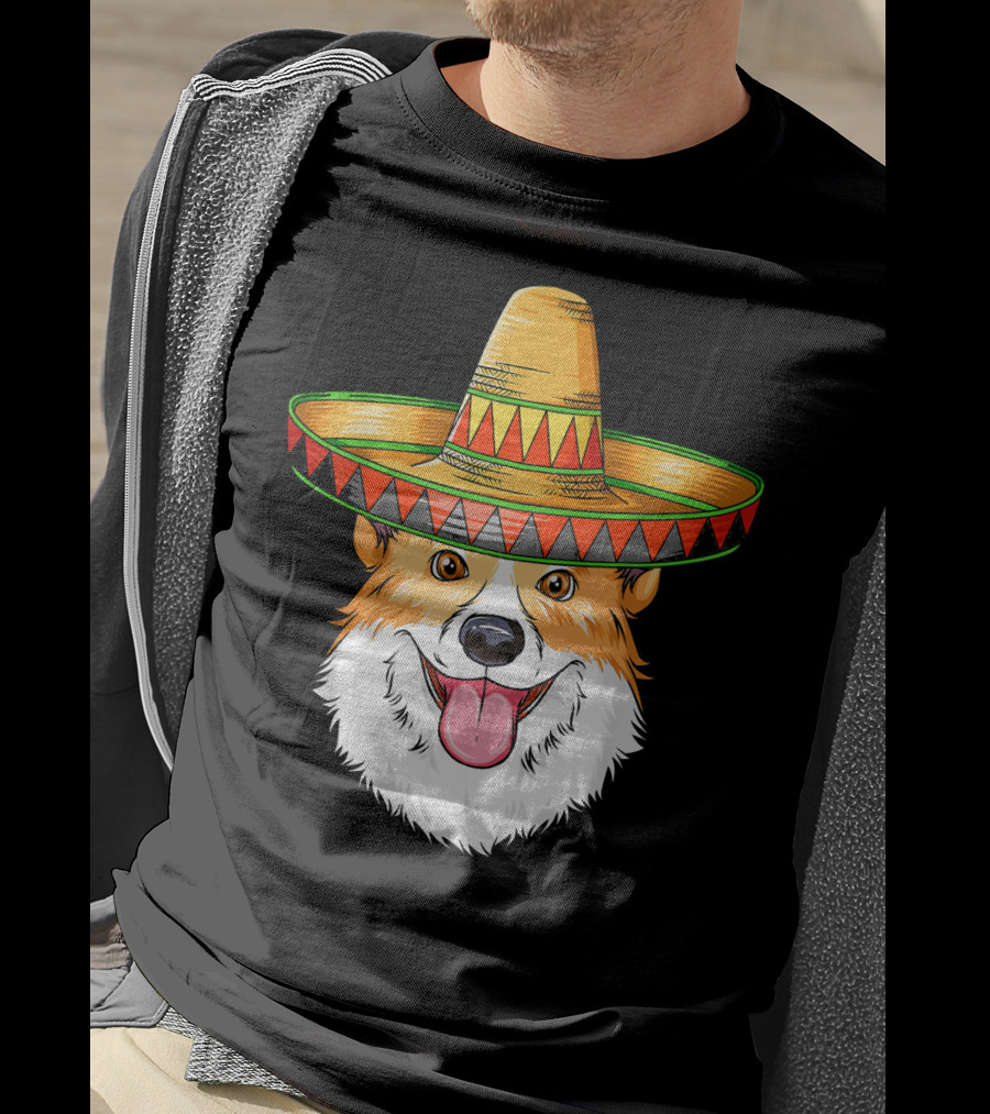Corgi Cinco De Mayo Mexican Sombrero T-Shirt