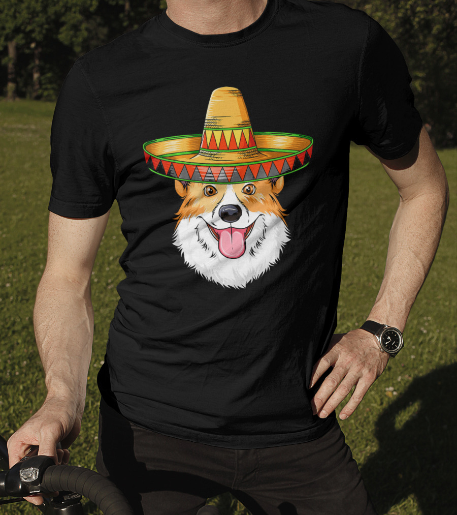 Corgi Cinco De Mayo Mexican Sombrero T-Shirt