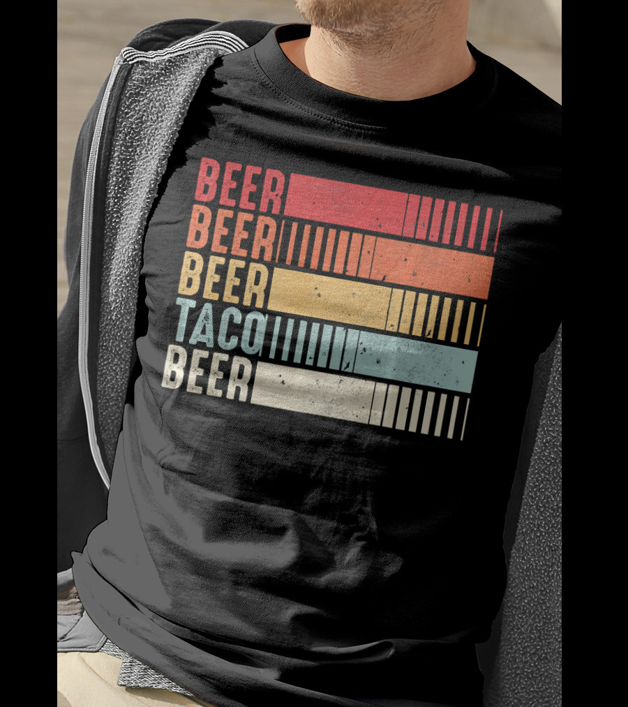 Beer Beer Beer Taco Beer Funny Mexican Cinco T-Shirt