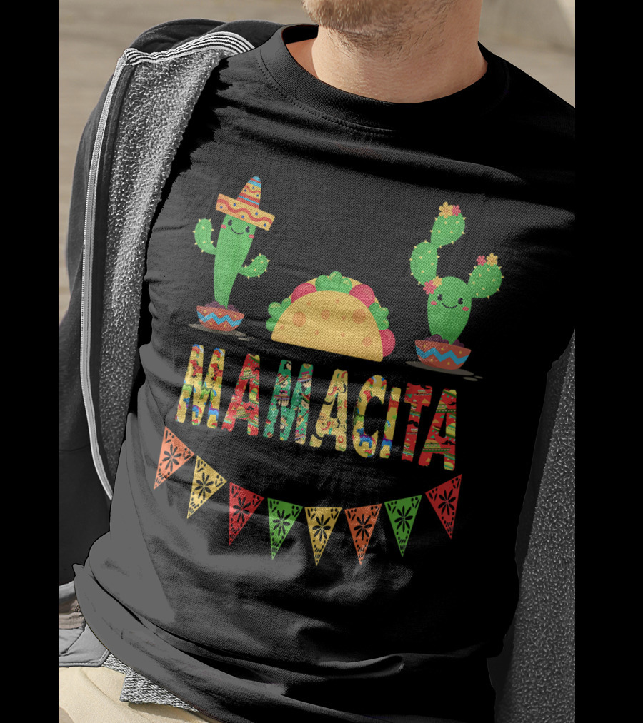 Mamacita Mexican Fiesta Cactus Taco T-Shirt