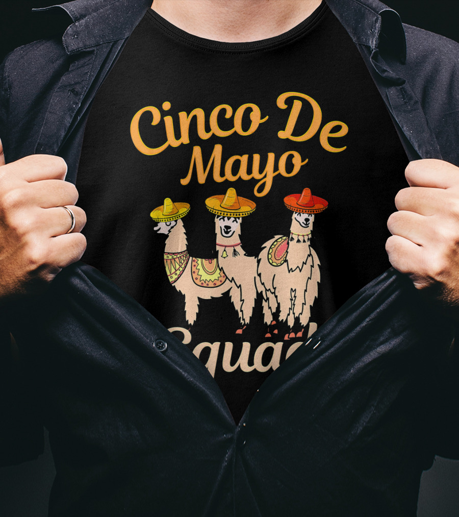Cinco De Mayo Llama Squad T-Shirt