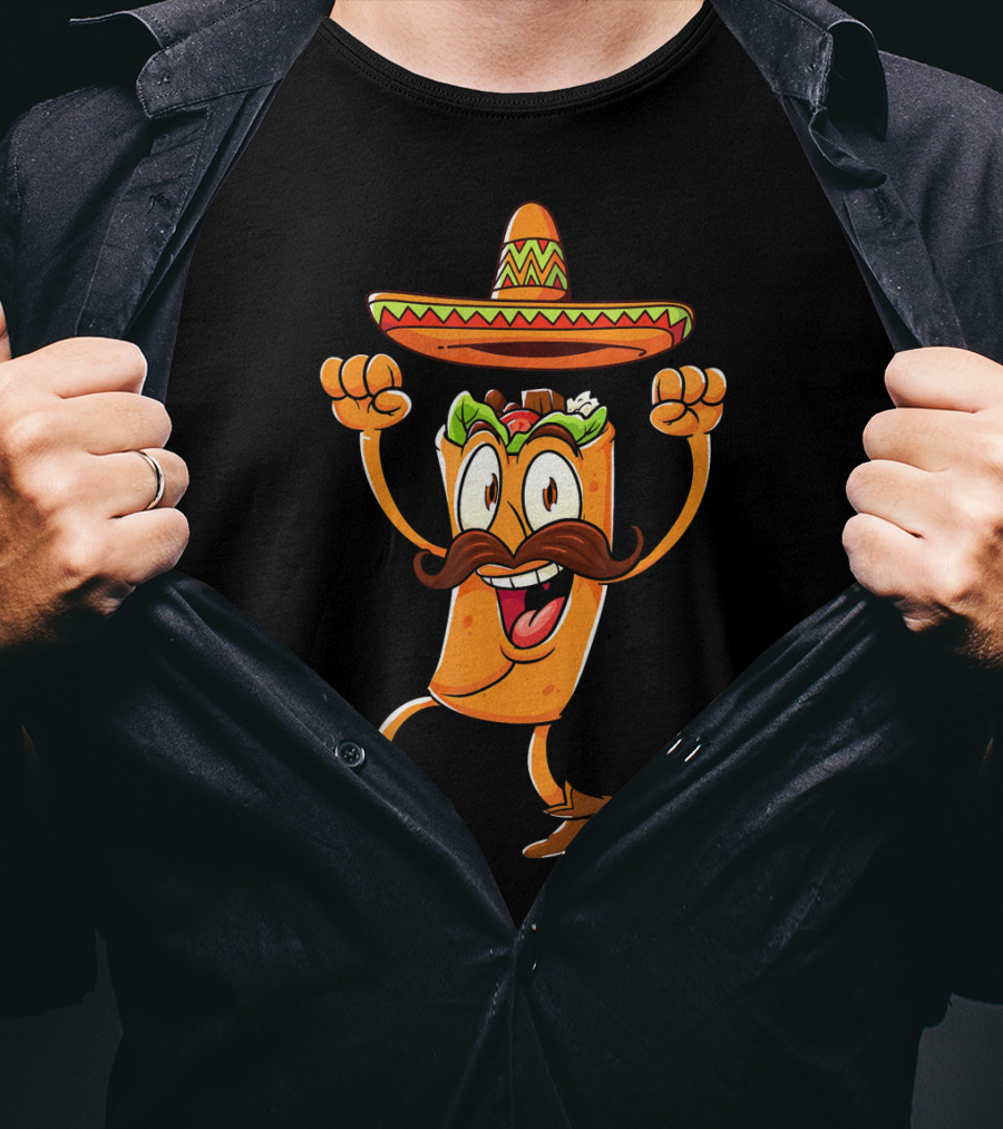 Kids Taco Sombrero Cinco De Mayo Fiesta T-Shirt