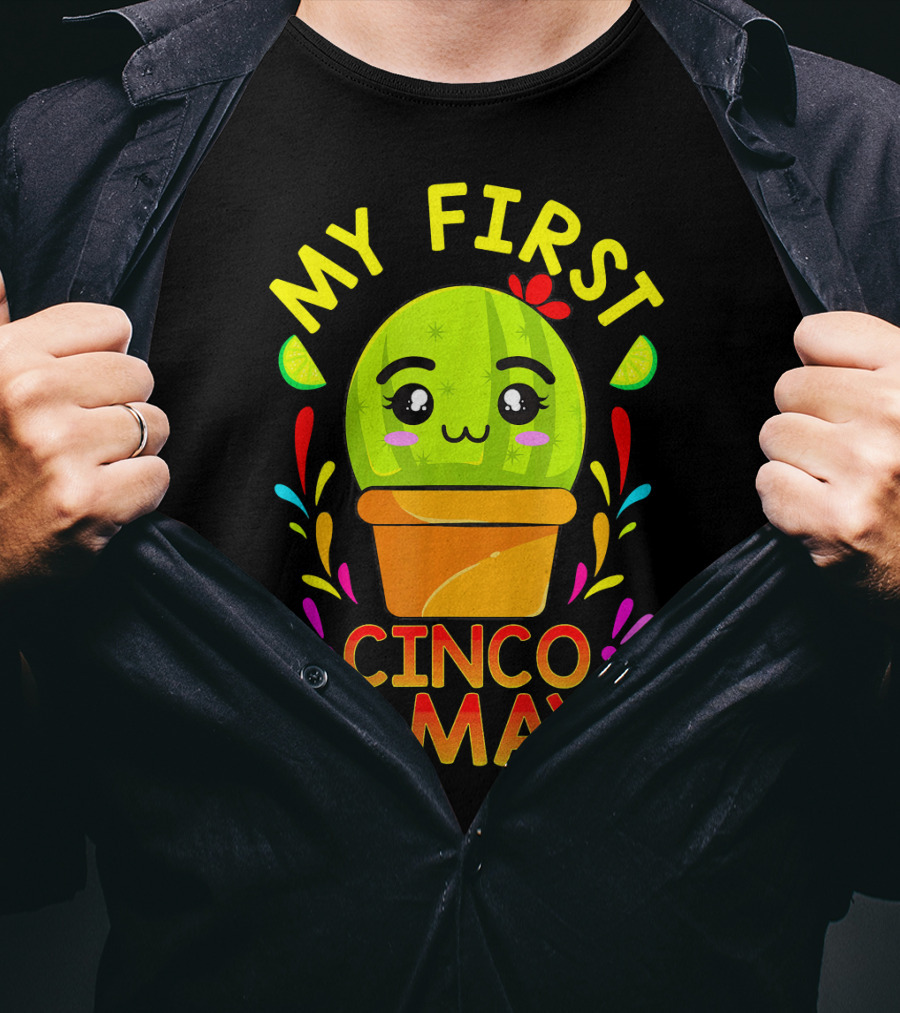 My First Cinco De Mayo Cute Cactus Baby T-Shirt