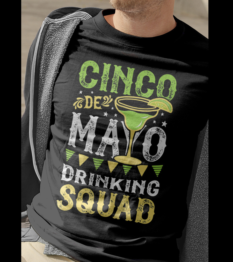 Cinco De Mayo Drinking Squad Margarita Festive T-Shirt