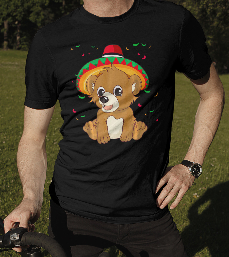 Cute Bear Cinco De Mayo 5th Of May Celebration Sombrero T-Shirt