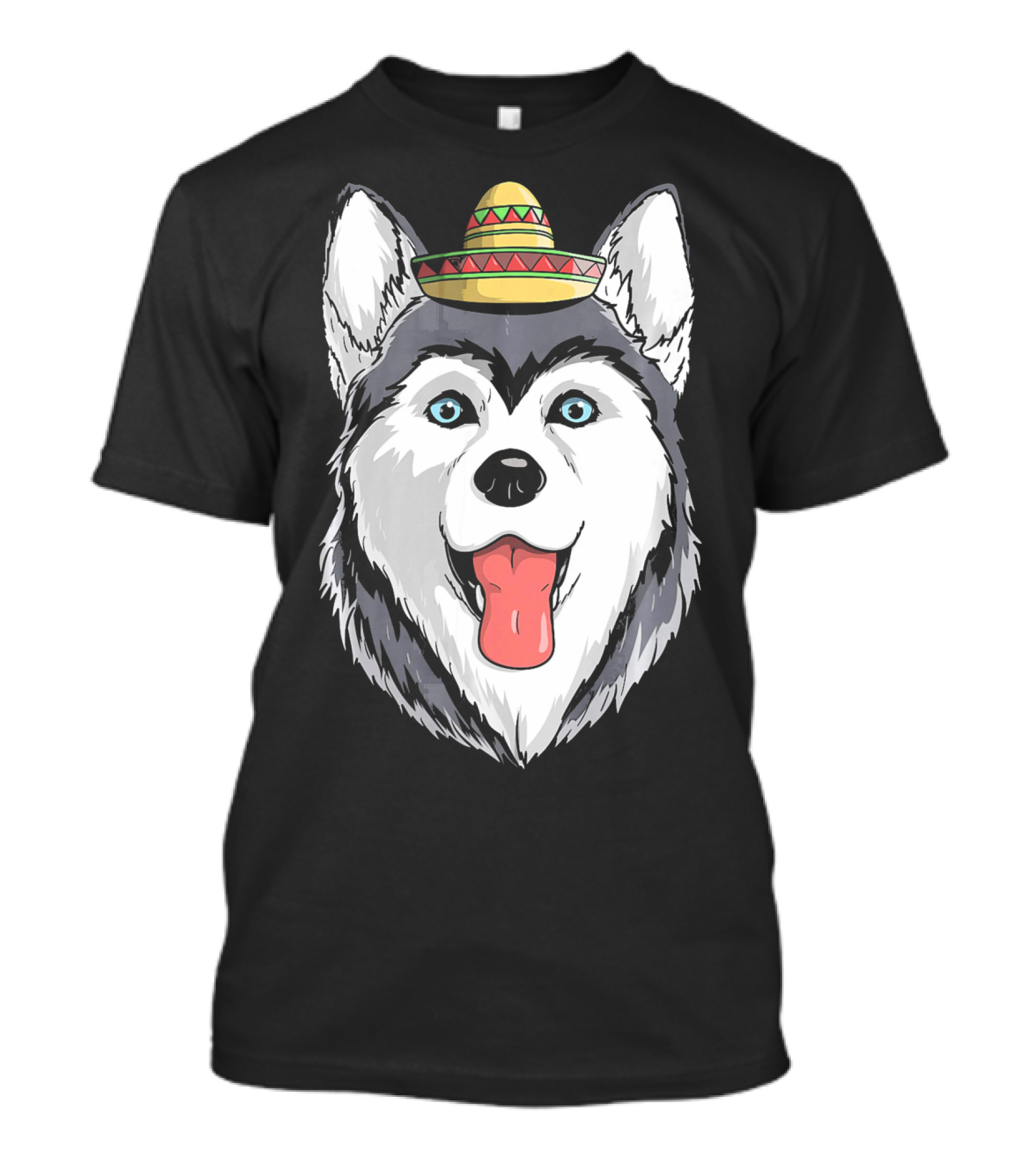 Fiesta Siberian Husky Sombrero Cinco De Mayo Mexi T-Shirt