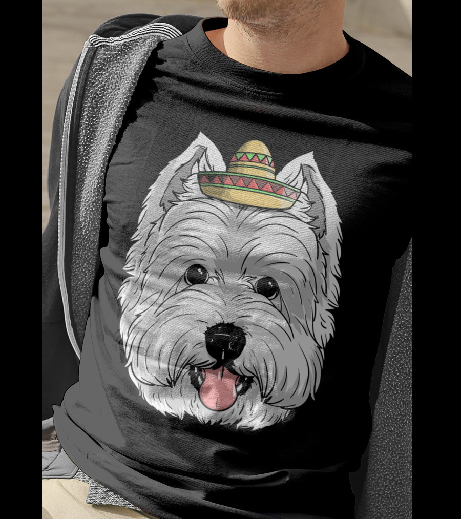 Cinco De Mayo Westie Dog Sombrero Fiesta T-Shirt