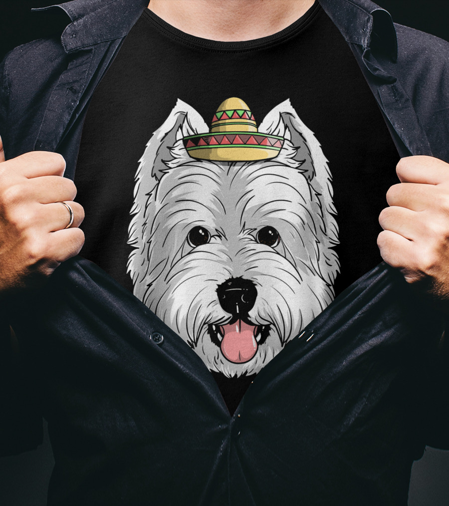 Cinco De Mayo Westie Dog Sombrero Fiesta T-Shirt