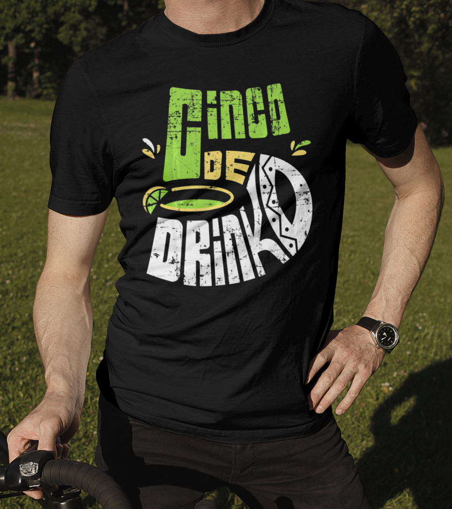 Cinco De Mayo Fiesta Cinco De Drinko Lime And Tequila T-Shirt