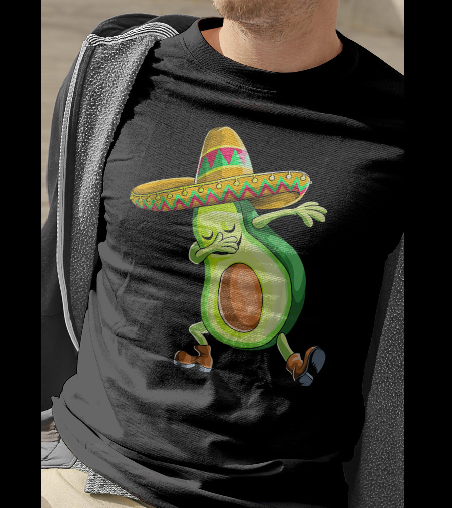 Cinco De Mayo Dancing Avocado With Sombrero T-Shirt