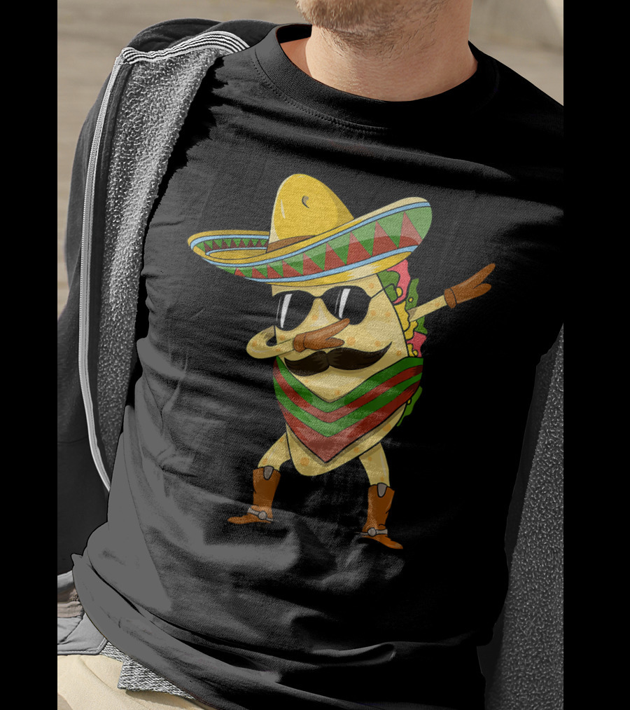 Dabbing Taco Sombrero Cinco De Mayo T-Shirt