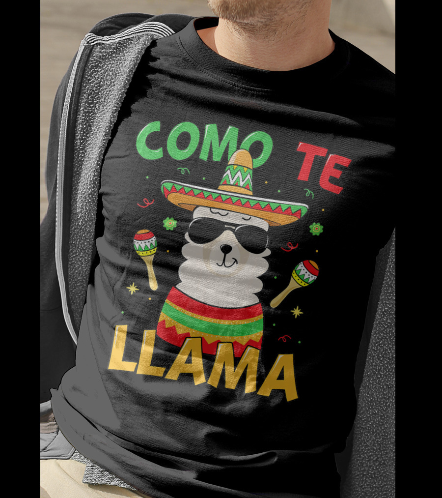 Como Te Llama Llama Cinco De Mayo No Prob T-Shirt