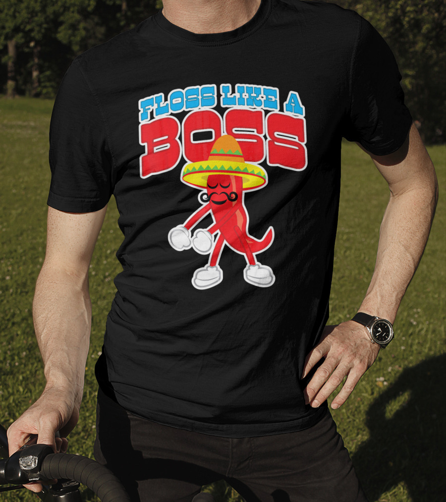 FLOSS LIKE A BOSS Chili Pepper Dance With Sombrero T-Shirt