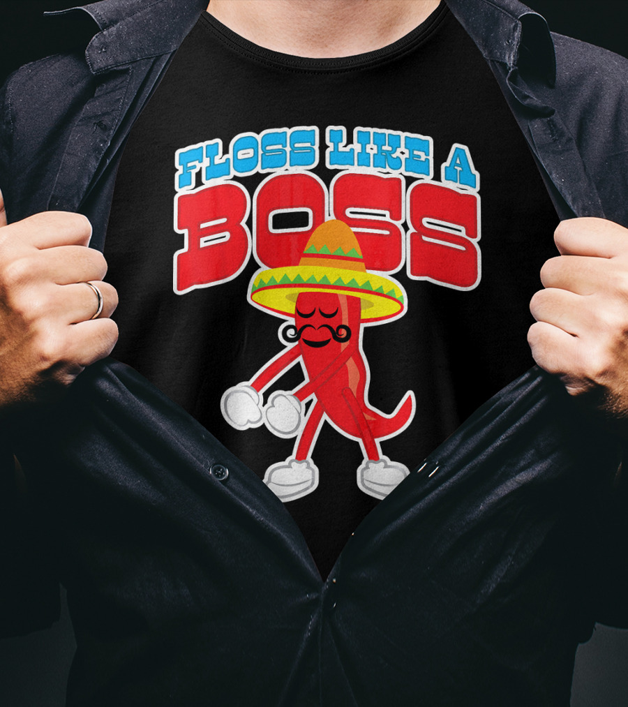 FLOSS LIKE A BOSS Chili Pepper Dance With Sombrero T-Shirt