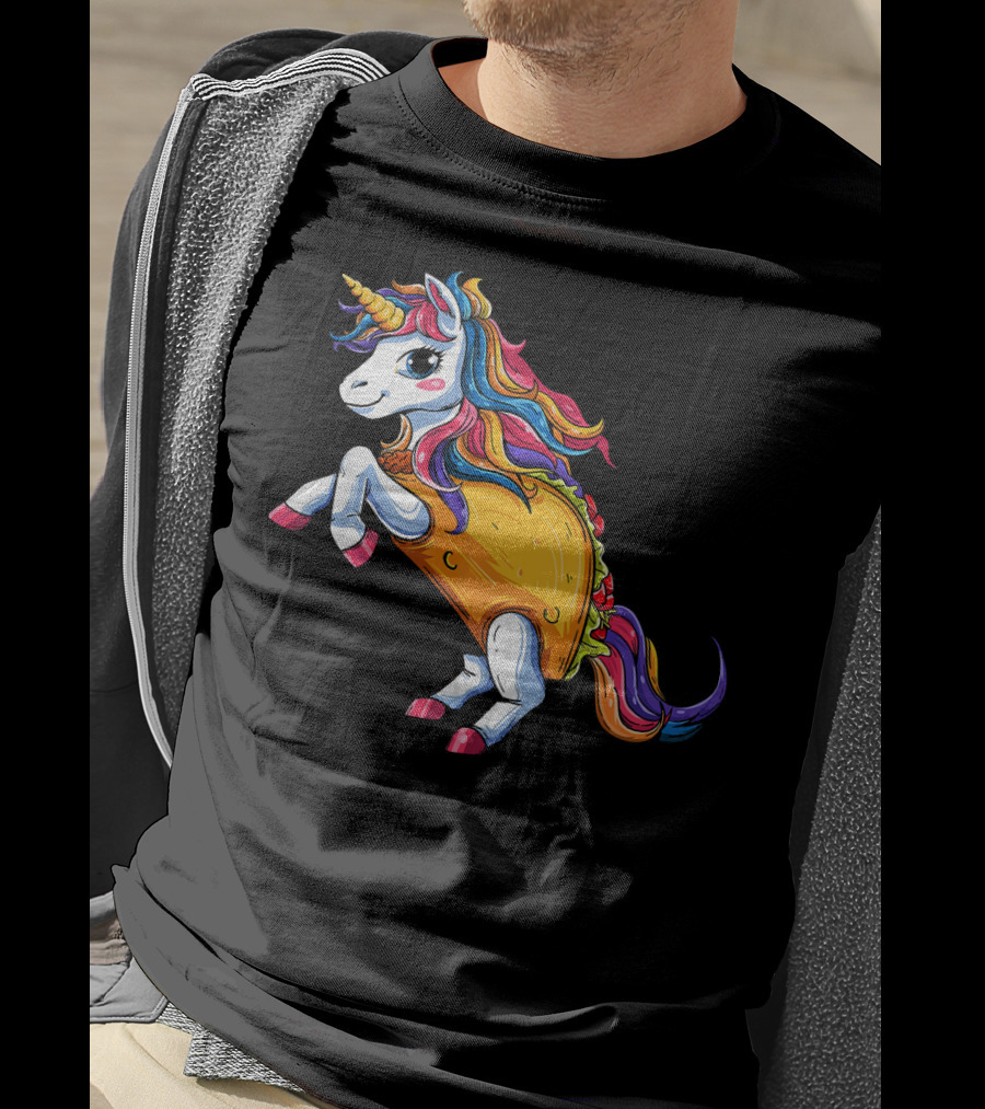 Unicorn Tacos Cinco De Mayo Rainbow Magic T-Shirt