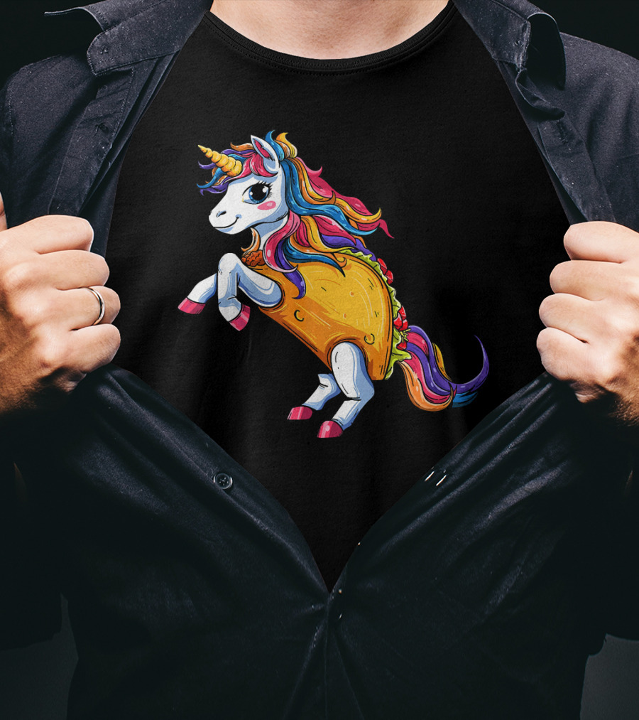 Unicorn Tacos Cinco De Mayo Rainbow Magic T-Shirt