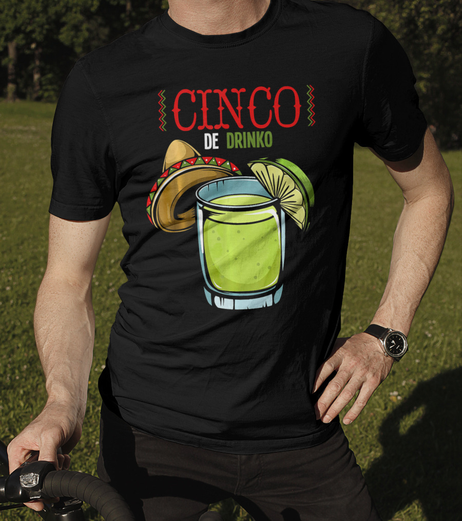 Cinco De Drinko Sombrero Lime Margarita Iconic Cinco De Mayo T-Shirt