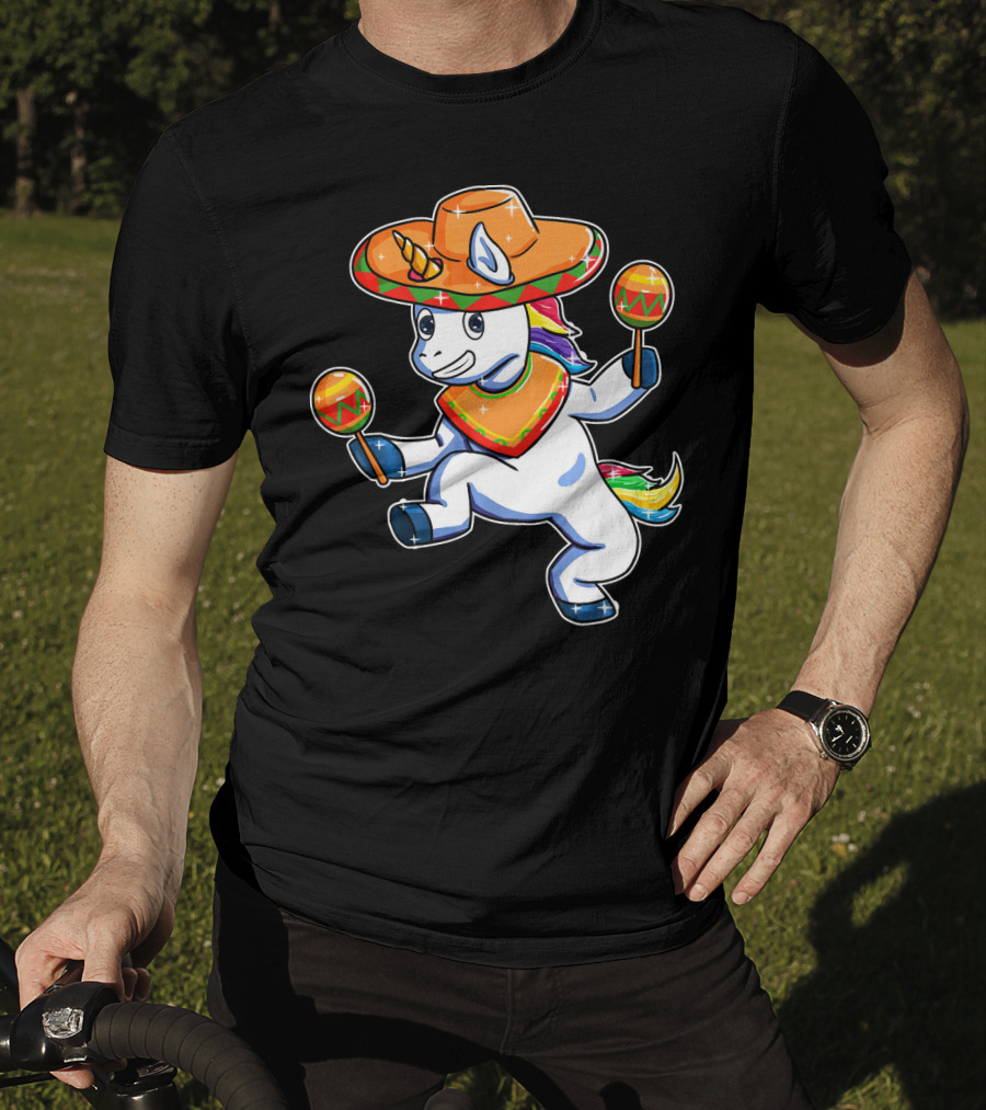 Funny Sombrero Unicorn Cinco De Mayo T-Shirt