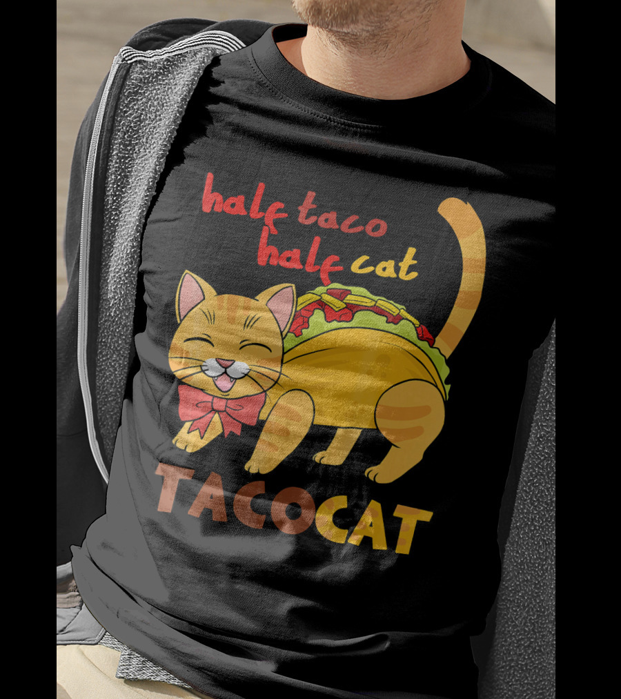 Half Taco Half Cat TacoCat Cinco De Mayo Taco T-Shirt