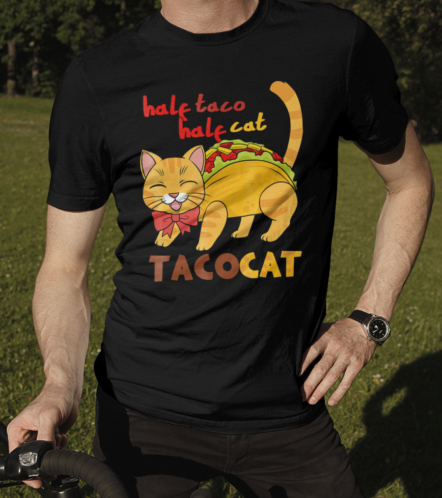 Half Taco Half Cat TacoCat Cinco De Mayo Taco T-Shirt