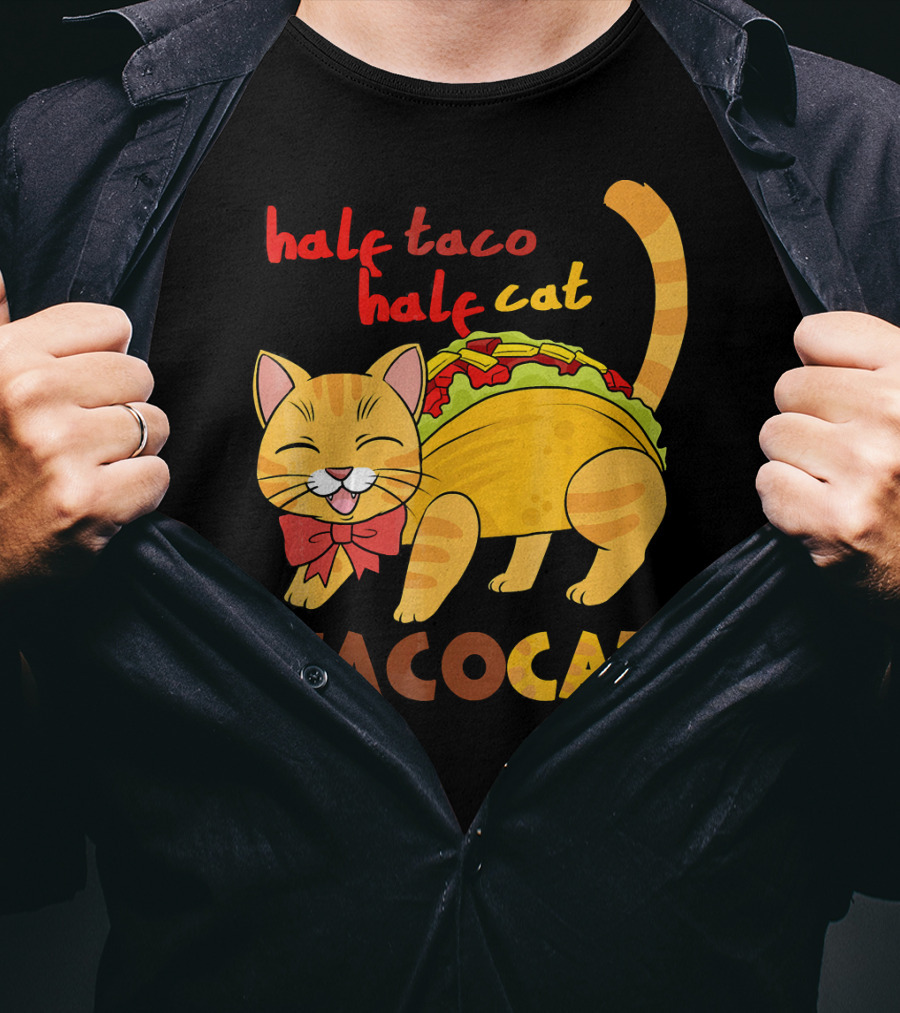 Half Taco Half Cat TacoCat Cinco De Mayo Taco T-Shirt