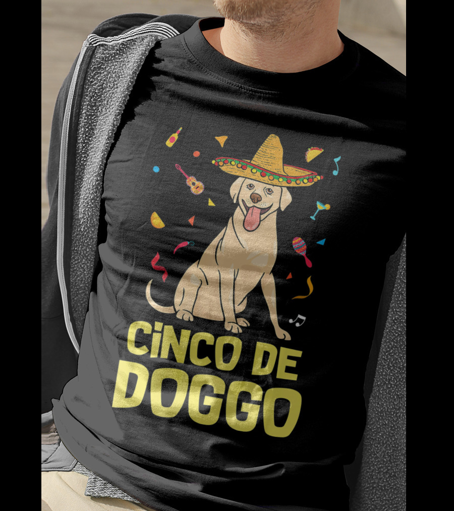 Cinco De Doggo Funny Taco Sombrero Labrador T-Shirt