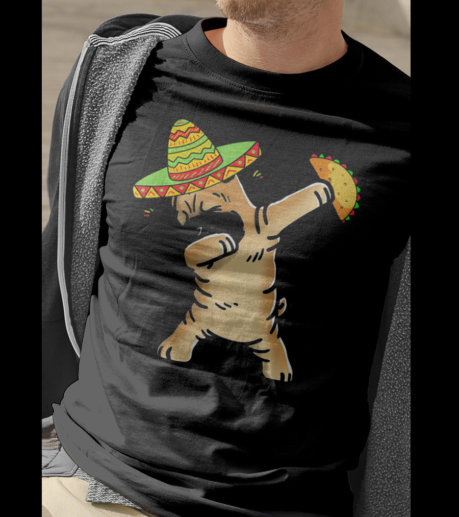 Cinco De Mayo Shar Pei Dabbing With Taco And Sombrero T-Shirt