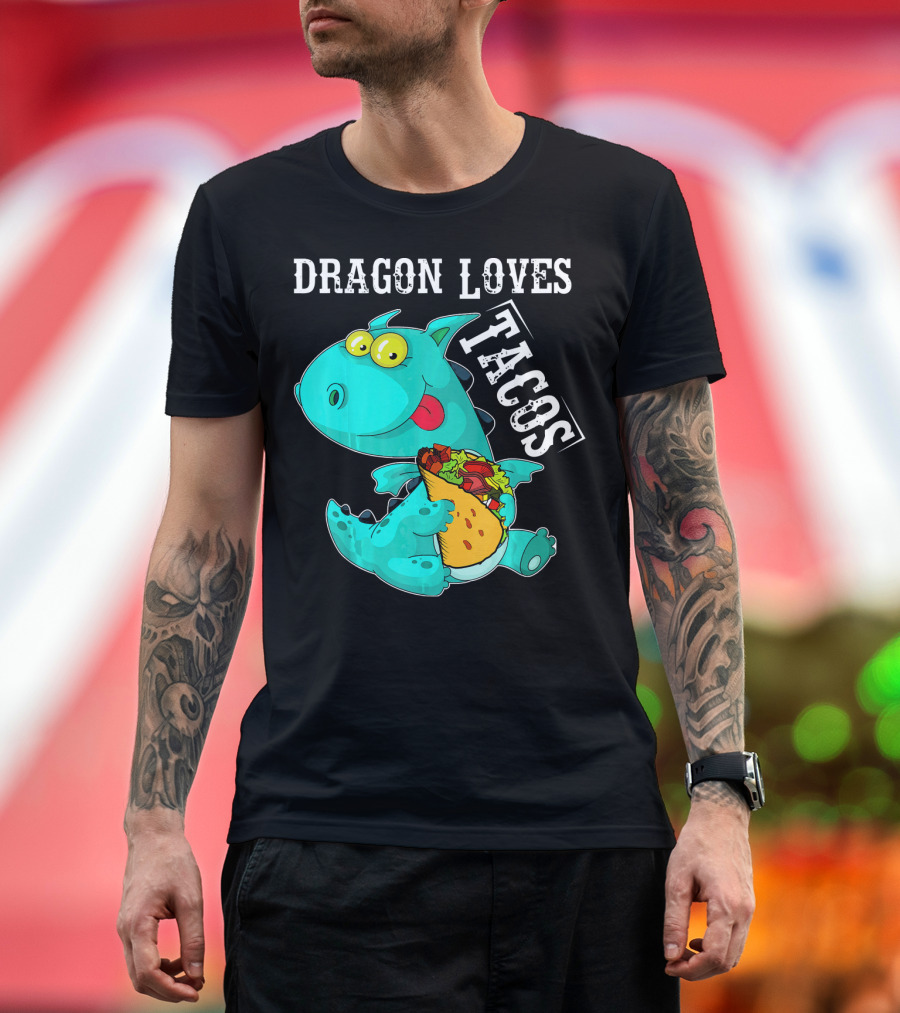 Dragon Loves Tacos Cinco De Mayo Taco T-Shirt