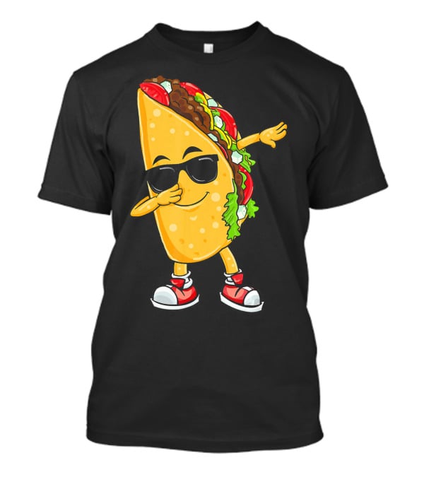 Dabbing Taco Cinco De Mayo Celebration Fun With Sunglasses T-Shirt